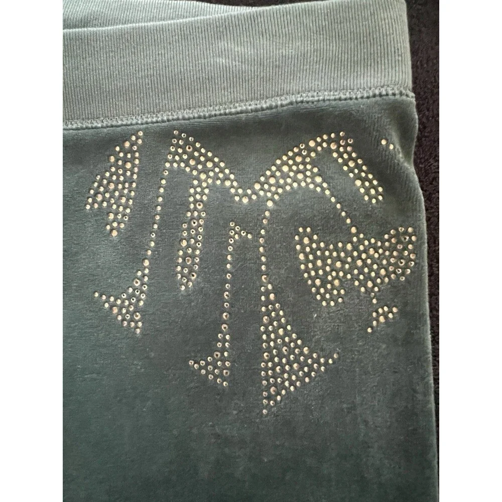 Juicy Couture Sweatpants Womens L Velour Drawstring Track Pants 2000s Bling New